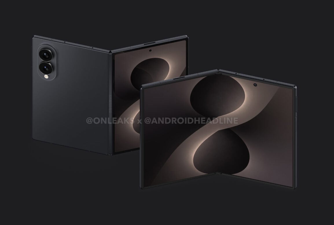 Galaxy Z Fold 8 Wide CAD Render — Heck